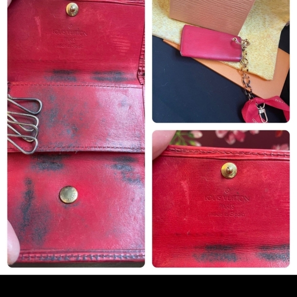 Louis Vuitton Key 🔑 Holders 2 Red Black Leather - Picture 6 of 11